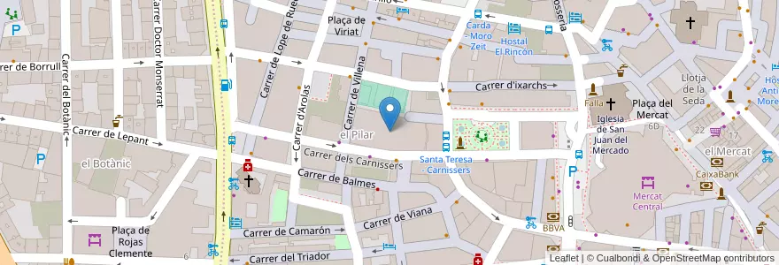 Mapa de ubicacion de Colegio de las Escuelas Pías en Espanha, Comunidade Valenciana, València / Valencia, Comarca De València, València.