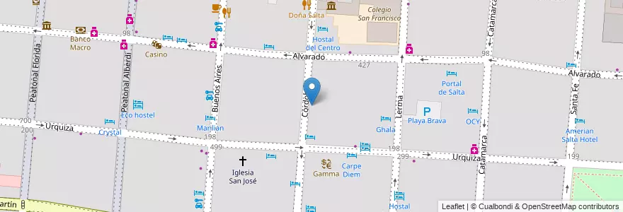 Mapa de ubicacion de Colegio del Milagro en Arjantin, Salta, Capital, Municipio De Salta, Salta.