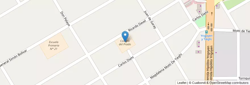 Mapa de ubicacion de Colegio del Prado en Arjantin, Buenos Aires, Partido De Almirante Brown, Longchamps.