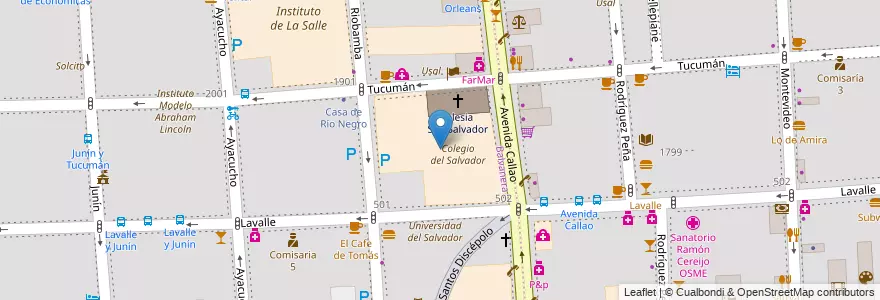 Mapa de ubicacion de Colegio del Salvador, Balvanera en Argentina, Ciudad Autónoma De Buenos Aires, Comuna 3, Buenos Aires.