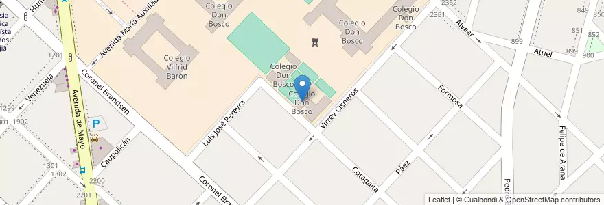 Mapa de ubicacion de Colegio Don Bosco en アルゼンチン, ブエノスアイレス州, Partido De La Matanza, Ramos Mejía.
