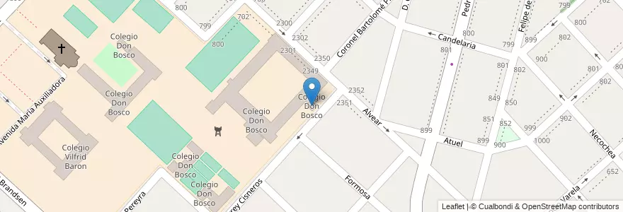 Mapa de ubicacion de Colegio Don Bosco en Argentina, Buenos Aires, Partido De La Matanza, Ramos Mejía.
