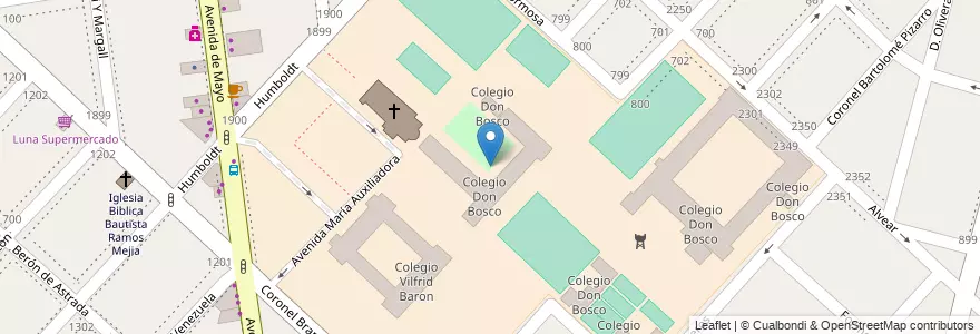 Mapa de ubicacion de Colegio Don Bosco en Argentina, Provincia Di Buenos Aires, Partido De La Matanza, Ramos Mejía.