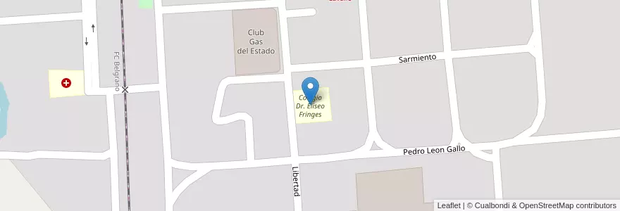Mapa de ubicacion de Colegio Dr. Eliseo Fringes en アルゼンチン, サンティアゴ・デル・エステロ州, Departamento Guasayán, Lavalle.