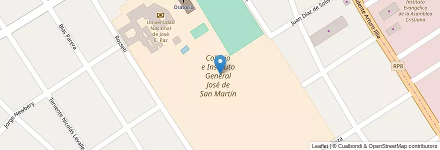 Mapa de ubicacion de Colegio e Instituto General José de San Martín en Argentina, Buenos Aires, Partido De José C. Paz.