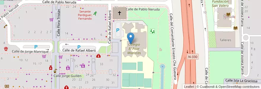 Mapa de ubicacion de Colegio El Pilar Maristas en Espanha, Aragão, Saragoça, Zaragoza, Saragoça.