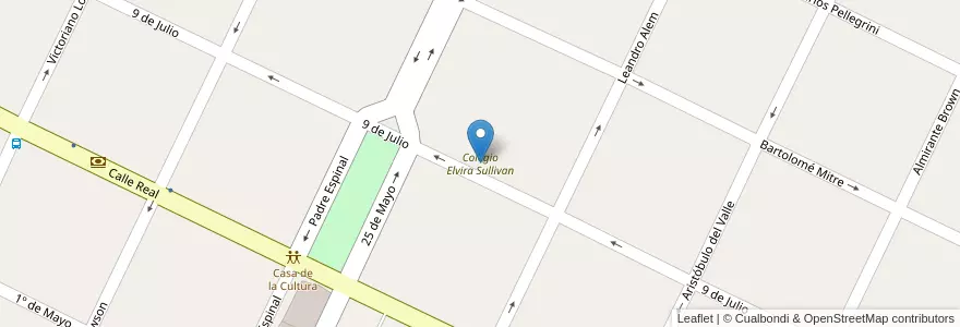 Mapa de ubicacion de Colegio Elvira Sullivan en Arjantin, Buenos Aires, Partido De Merlo, Merlo.