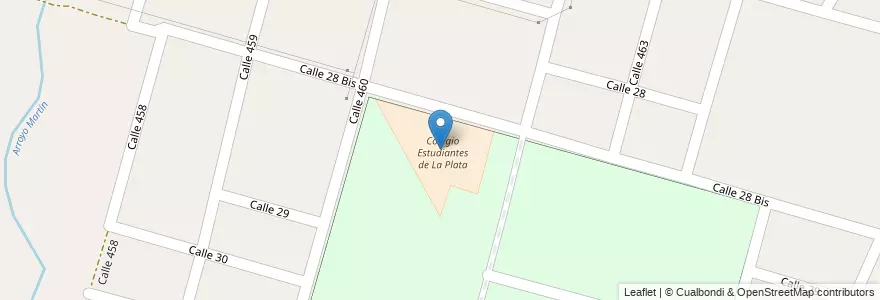 Mapa de ubicacion de Colegio Estudiantes de La Plata, City Bell en 阿根廷, 布宜诺斯艾利斯省, Partido De La Plata, City Bell.