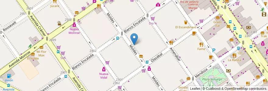 Mapa de ubicacion de Colegio Evangélico Buenos Aires, Belgrano en 阿根廷, Ciudad Autónoma De Buenos Aires, 布宜诺斯艾利斯, Comuna 13.