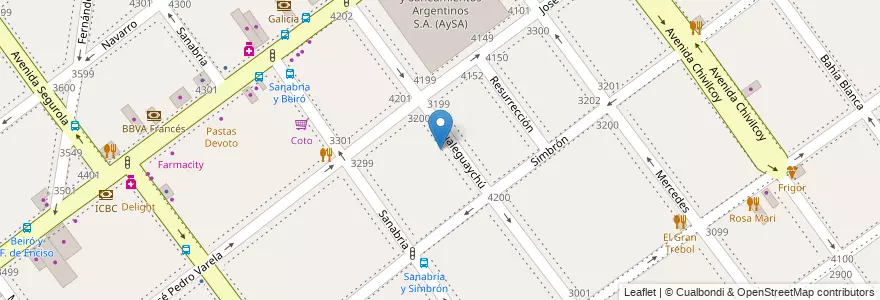 Mapa de ubicacion de Colegio Evangélico Villa Devoto, Villa Devoto en Аргентина, Буэнос-Айрес, Буэнос-Айрес, Comuna 11.