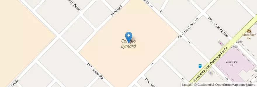 Mapa de ubicacion de Colegio Eymard en Argentine, Province De Buenos Aires, Partido De General San Martín, Billinghurst.