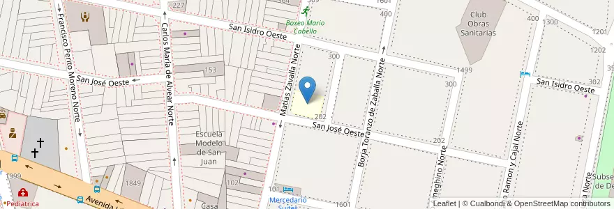 Mapa de ubicacion de Colegio Fasta Federico Ozanam en 阿根廷, San Juan, 智利, Capital.