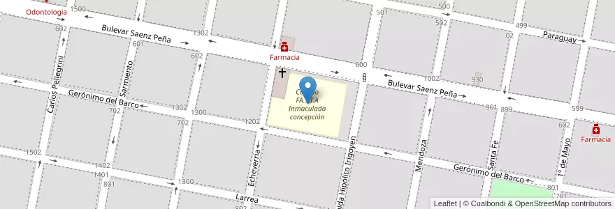Mapa de ubicacion de Colegio FA.S.T.A Inmaculada concepción en Argentinië, Córdoba, Departamento San Justo, Pedanía Juárez Celman, Municipio De San Francisco, San Francisco.