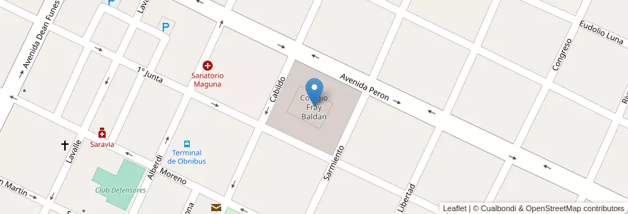 Mapa de ubicacion de Colegio Fray Baldan en Argentine, Santiago Del Estero, Departamento Copo.