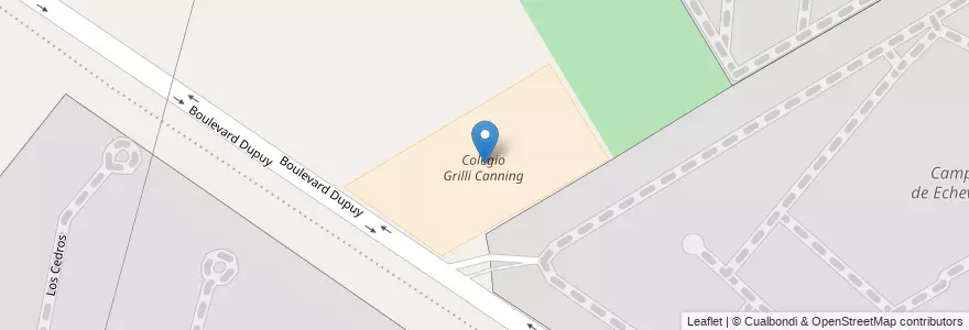 Mapa de ubicacion de Colegio Grilli Canning en アルゼンチン, ブエノスアイレス州, Partido De Esteban Echeverría, Canning.