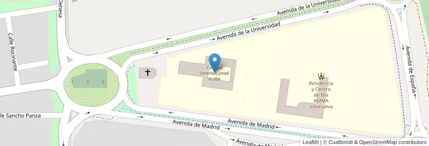 Mapa de ubicacion de Colegio Internacional Kolbe en اسپانیا, بخش خودمختار مادرید, بخش خودمختار مادرید, Cuenca Del Guadarrama, Villanueva De La Cañada.