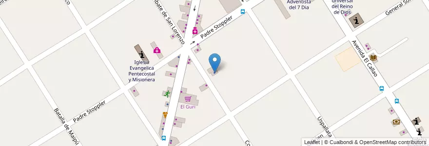 Mapa de ubicacion de Colegio Jose Ingenieros en アルゼンチン, ブエノスアイレス州, Partido De Malvinas Argentinas, Grand Bourg.