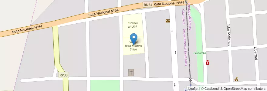 Mapa de ubicacion de Colegio Juan Manuel Salas en Argentinië, Catamarca, Departamento Santa Rosa, Municipio De Santa Rosa, Lavalle.