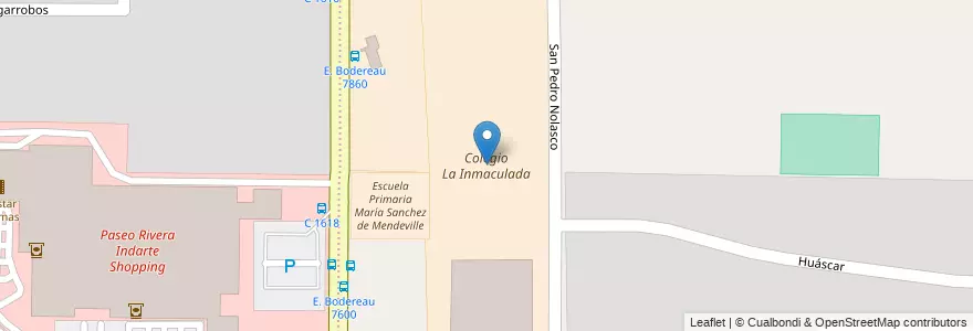 Mapa de ubicacion de Colegio La Inmaculada en アルゼンチン, コルドバ州, Departamento Capital, Pedanía Capital, Córdoba, Municipio De Córdoba.
