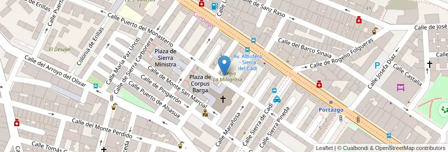 Mapa de ubicacion de Colegio La Milagrosa en İspanya, Comunidad De Madrid, Comunidad De Madrid, Área Metropolitana De Madrid Y Corredor Del Henares, Madrid.