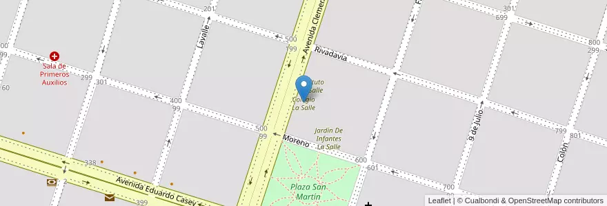 Mapa de ubicacion de Colegio La Salle en Argentina, Provincia Di Buenos Aires, Partido De Saavedra, Pigüé.