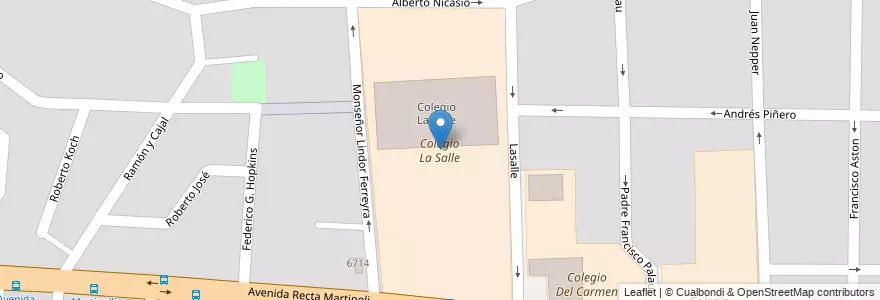 Mapa de ubicacion de Colegio La Salle en 阿根廷, Córdoba, Departamento Capital, Pedanía Capital, Córdoba, Municipio De Córdoba.