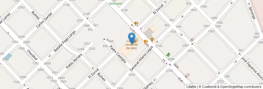 Mapa de ubicacion de Colegio Leonardo Da Vinci en 阿根廷, 布宜诺斯艾利斯省, Partido De San Isidro, Boulogne Sur Mer.
