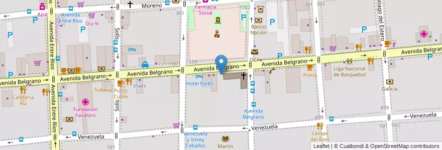 Mapa de ubicacion de Colegio Los Robles, Montserrat en Argentina, Ciudad Autónoma De Buenos Aires, Comuna 1, Buenos Aires.