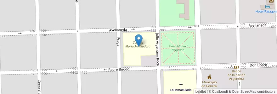 Mapa de ubicacion de Colegio Maria Auxiliadora en Аргентина, Ла-Пампа, Municipio De General Acha, Departamento Utracán, General Acha.