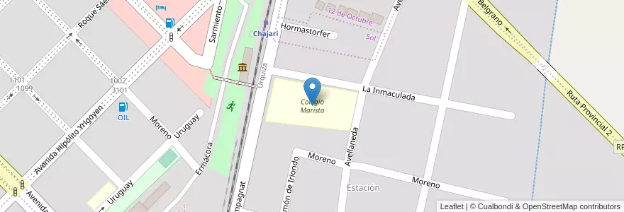 Mapa de ubicacion de Colegio Marista en الأرجنتين, إنتري ريوس, Departamento Federación, Distrito Mandisoví, Chajarí.