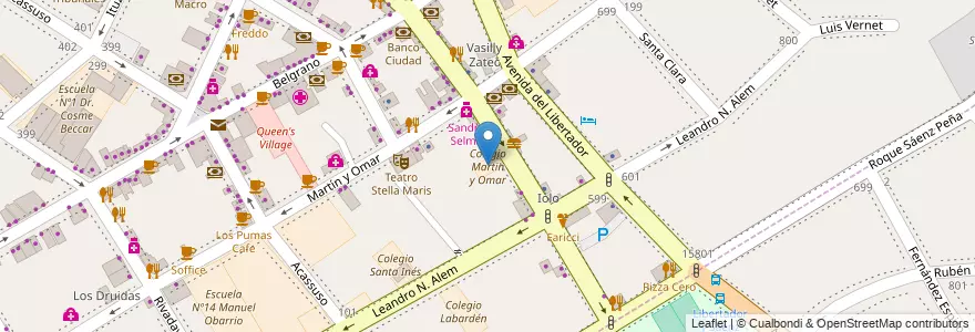 Mapa de ubicacion de Colegio Martin y Omar en Argentinien, Provinz Buenos Aires, Partido De San Isidro, San Isidro.