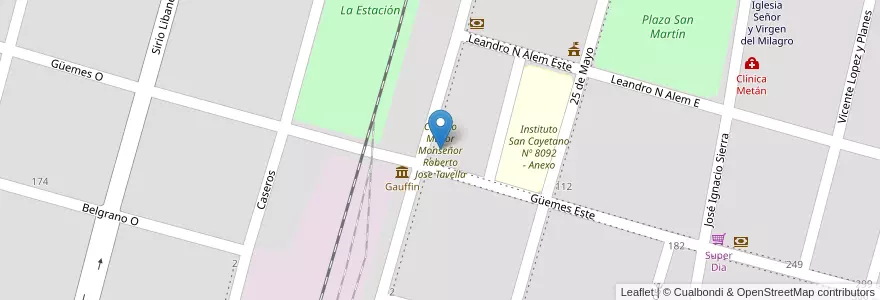 Mapa de ubicacion de Colegio Mayor Monseñor Roberto Jose Tavella en Argentine, Salta, San José De Metán, Municipio De Metán, Metán.