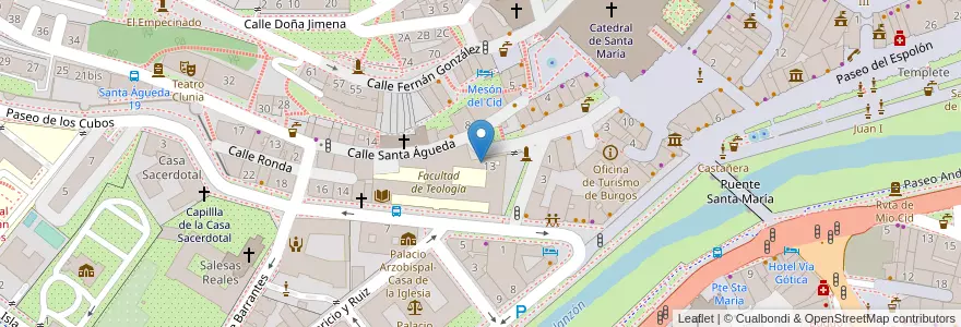 Mapa de ubicacion de Colegio Mayor San Jerónimo en Spain, Castile And León, Burgos, Alfoz De Burgos, Burgos.