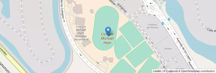 Mapa de ubicacion de Colegio Michael Ham en Argentina, Buenos Aires, Partido De Tigre, Nordelta.