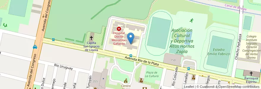 Mapa de ubicacion de Colegio Modelo Palpala en Arjantin, Jujuy, Departamento Palpalá, Municipio De Palpalá.