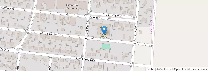 Mapa de ubicacion de Colegio N° 33 en الأرجنتين, تشيلي, محافظة سانتا كروز, Comisión De Fomento De Cañadón Seco, Deseado, Cañadón Seco.