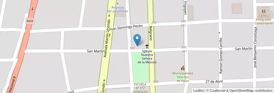 Mapa de ubicacion de Colegio N° 7 Provincial Leopoldo Lugones en アルゼンチン, サンティアゴ・デル・エステロ州, Departamento Ojo De Agua.
