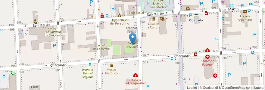 Mapa de ubicacion de Colegio Nacional en آرژانتین, Catamarca, Departamento Capital, Municipio De San Fernando Del Valle De Catamarca, San Fernando Del Valle De Catamarca.