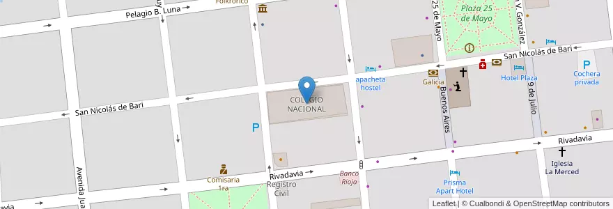 Mapa de ubicacion de COLEGIO NACIONAL en Аргентина, Ла-Риоха, Departamento Capital, La Rioja.