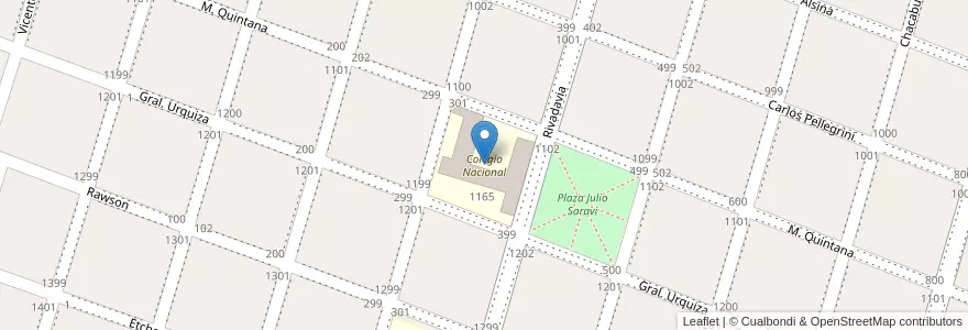 Mapa de ubicacion de Colegio Nacional en アルゼンチン, ブエノスアイレス州, Partido De San Andrés De Giles.