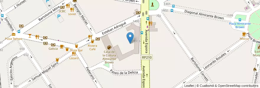 Mapa de ubicacion de Colegio Nacional Almirante Guillermo Brown en アルゼンチン, ブエノスアイレス州, Partido De Almirante Brown, Adrogué.