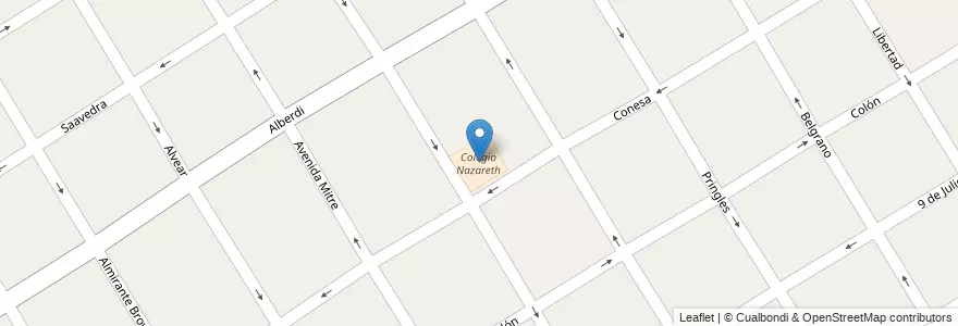 Mapa de ubicacion de Colegio Nazareth en Argentina, Buenos Aires, Partido De Quilmes, Quilmes.