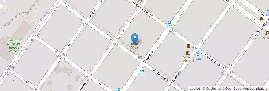 Mapa de ubicacion de Colegio Nº 22 en آرژانتین, استان سانتا کروس، آرژانتین, شیلی, Mercado De La Ciudad, Deseado, Caleta Olivia.
