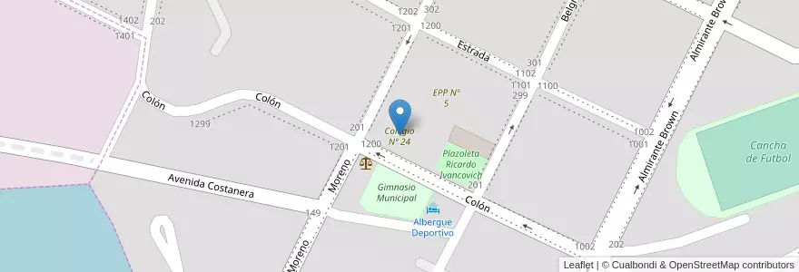 Mapa de ubicacion de Colegio Nº 24 en الأرجنتين, محافظة سانتا كروز, Deseado, Puerto Deseado.