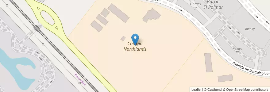 Mapa de ubicacion de Colegio Northlands en Аргентина, Буэнос-Айрес, Partido De Tigre, Nordelta.