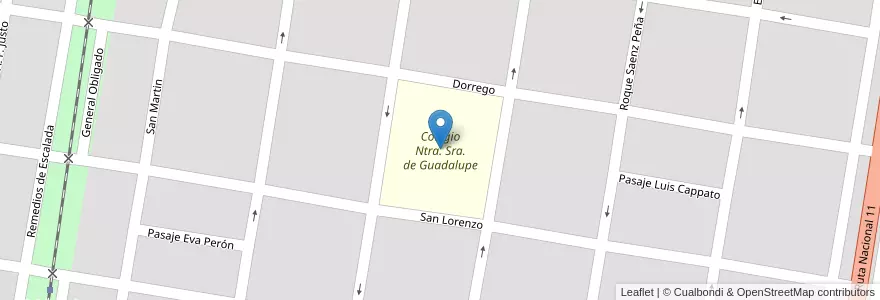 Mapa de ubicacion de Colegio Ntra. Sra. de Guadalupe en آرژانتین, سانتافه, Departamento Vera, Municipio De Calchaquí.