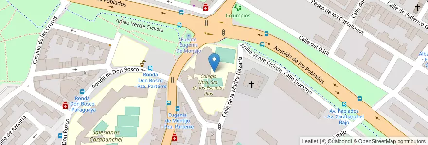 Mapa de ubicacion de Colegio Ntra. Sra. de las Escuelas Pías en Spanien, Autonome Gemeinschaft Madrid, Autonome Gemeinschaft Madrid, Área Metropolitana De Madrid Y Corredor Del Henares, Madrid.