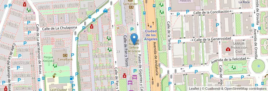 Mapa de ubicacion de Colegio Nuestra Señora de Gracia en 스페인, Comunidad De Madrid, Comunidad De Madrid, Área Metropolitana De Madrid Y Corredor Del Henares, 마드리드.