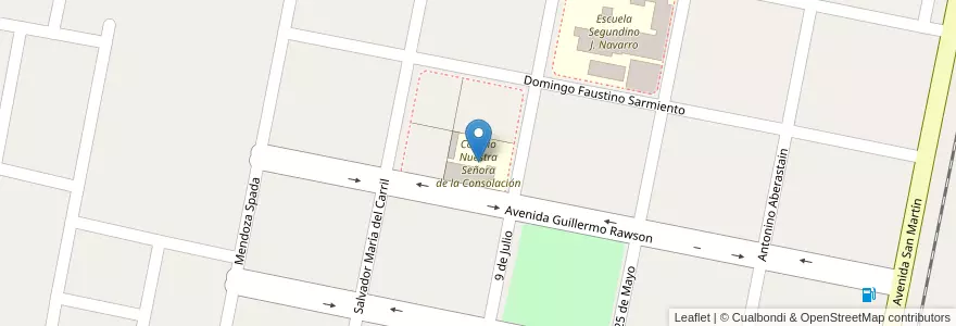 Mapa de ubicacion de Colegio Nuestra Señora de la Consolación en Argentinië, San Juan, Chili, 25 De Mayo.
