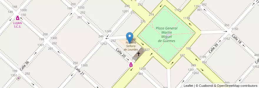 Mapa de ubicacion de Colegio Nuestra Señora de Lourdes, Casco Urbano en Argentinië, Buenos Aires, Partido De La Plata, La Plata.